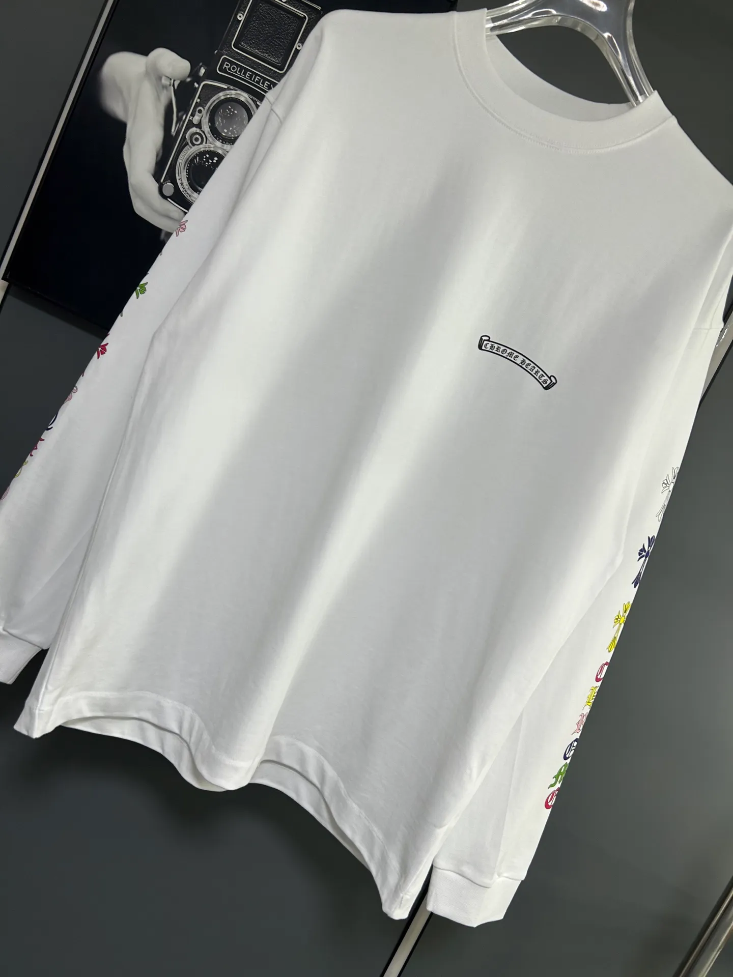 P230 2026 new (exclusive) Chrome Hearts autumn and winter limited edition heavyweight high-weight long-sleeved T-shirt, customized Dreamweaver Yayun ribbed cotton designer concept style Fabric: Heavy 380g Size: S M L XL Color: White Black